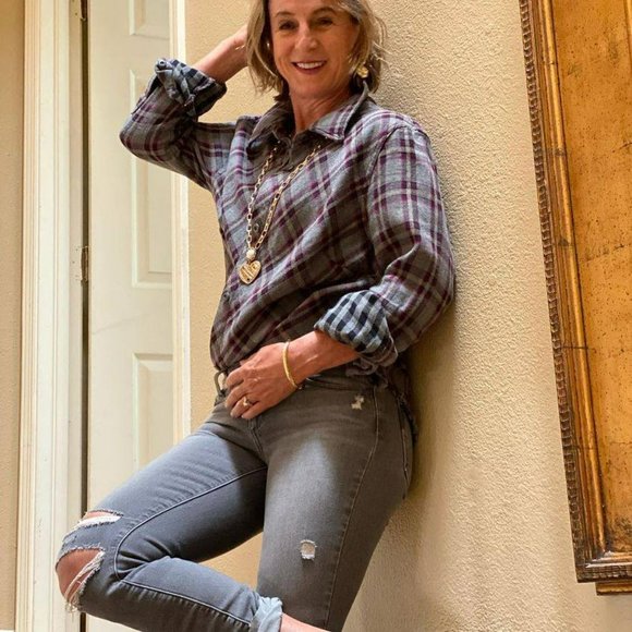 EUC CAbi Highland Top Flannel Shacket #3946 - Picture 7 of 8